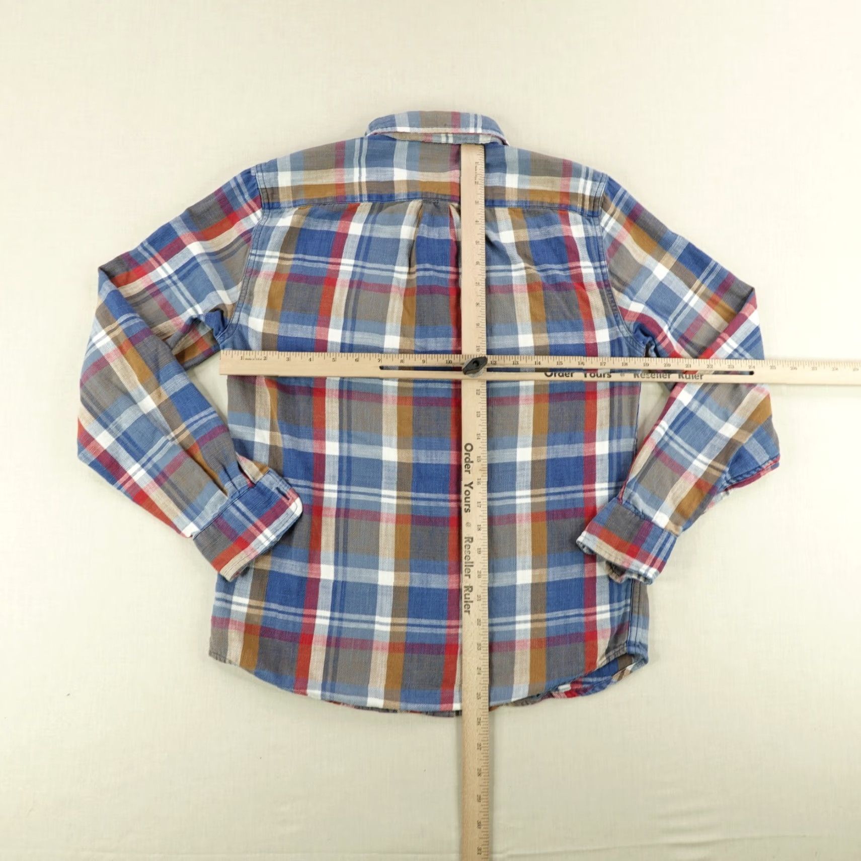 Marine Layer Marine Layer Flannel Shirt Mens Small Blue Red Plaid Long Sleeve Button-Up Work Outdoor Size US L / EU 52-54 / 3 - 7 Thumbnail