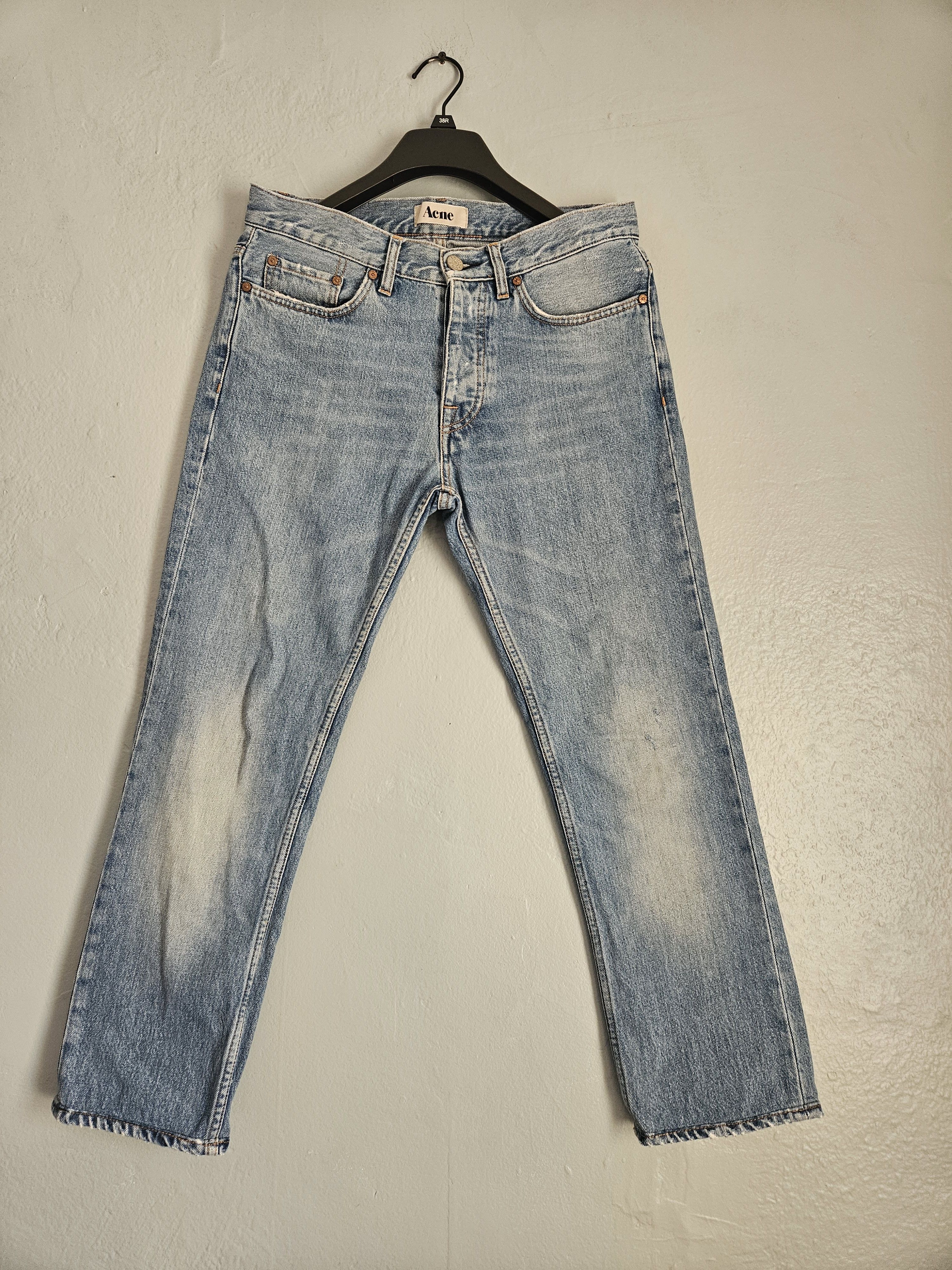 Acne Studios Roc Light Wash Black Patch Blue Denim Jeans Size US 30 / EU 46 - 3 Thumbnail