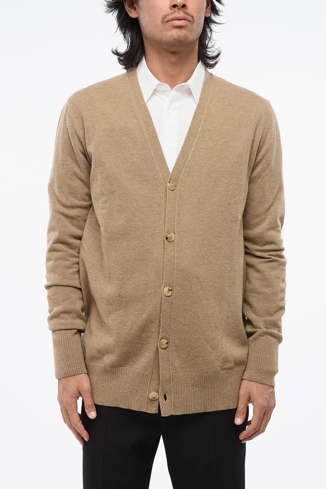 Maison Margiela MM10 Wool Cardigan with V-Neck Size US XS / EU 42 / 0 - 1 Thumbnail