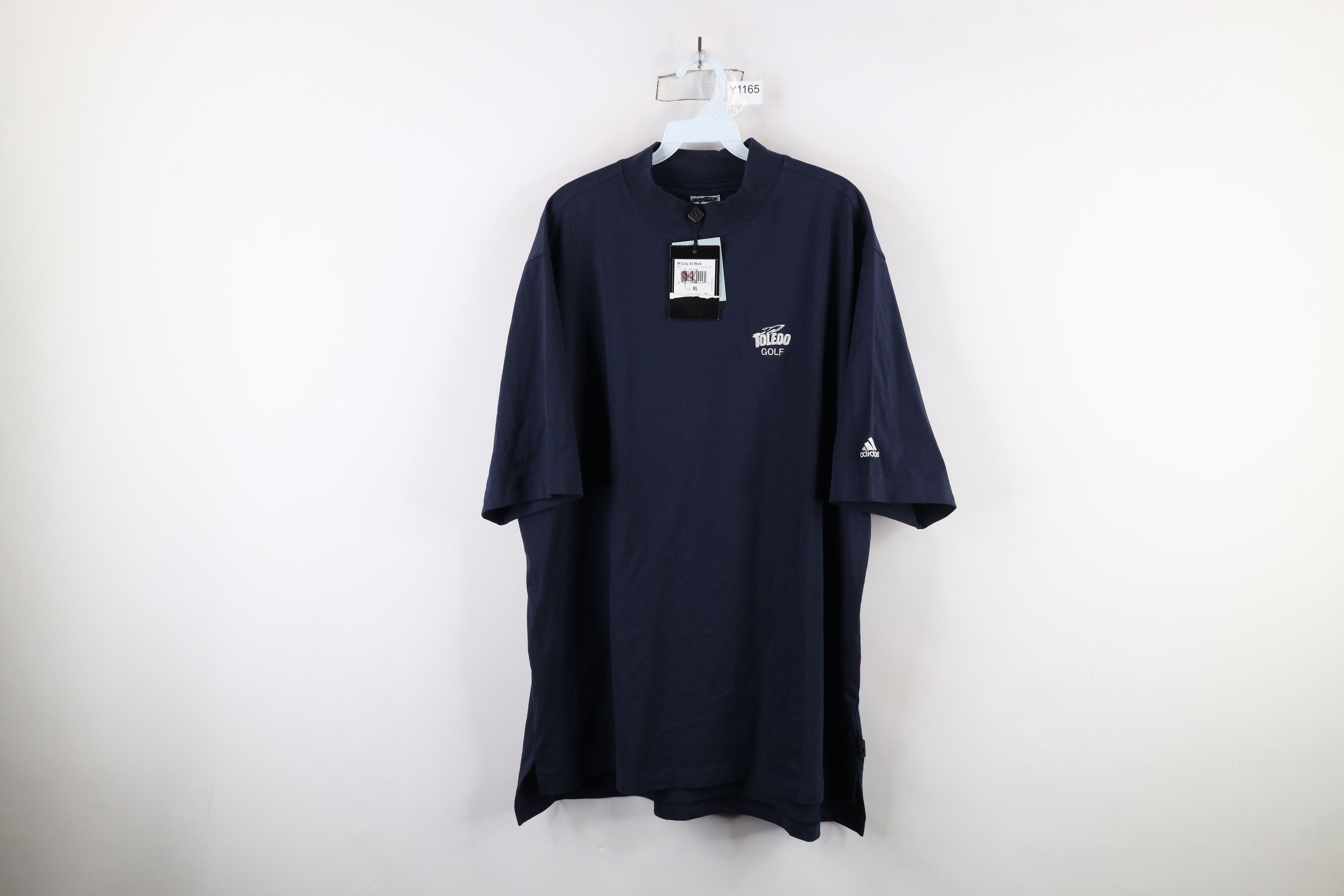 Adidas × Vintage New Adidas University of Toledo Golf Mock Neck T-Shirt Blue Size US XL / EU 56 / 4 - 1 Thumbnail