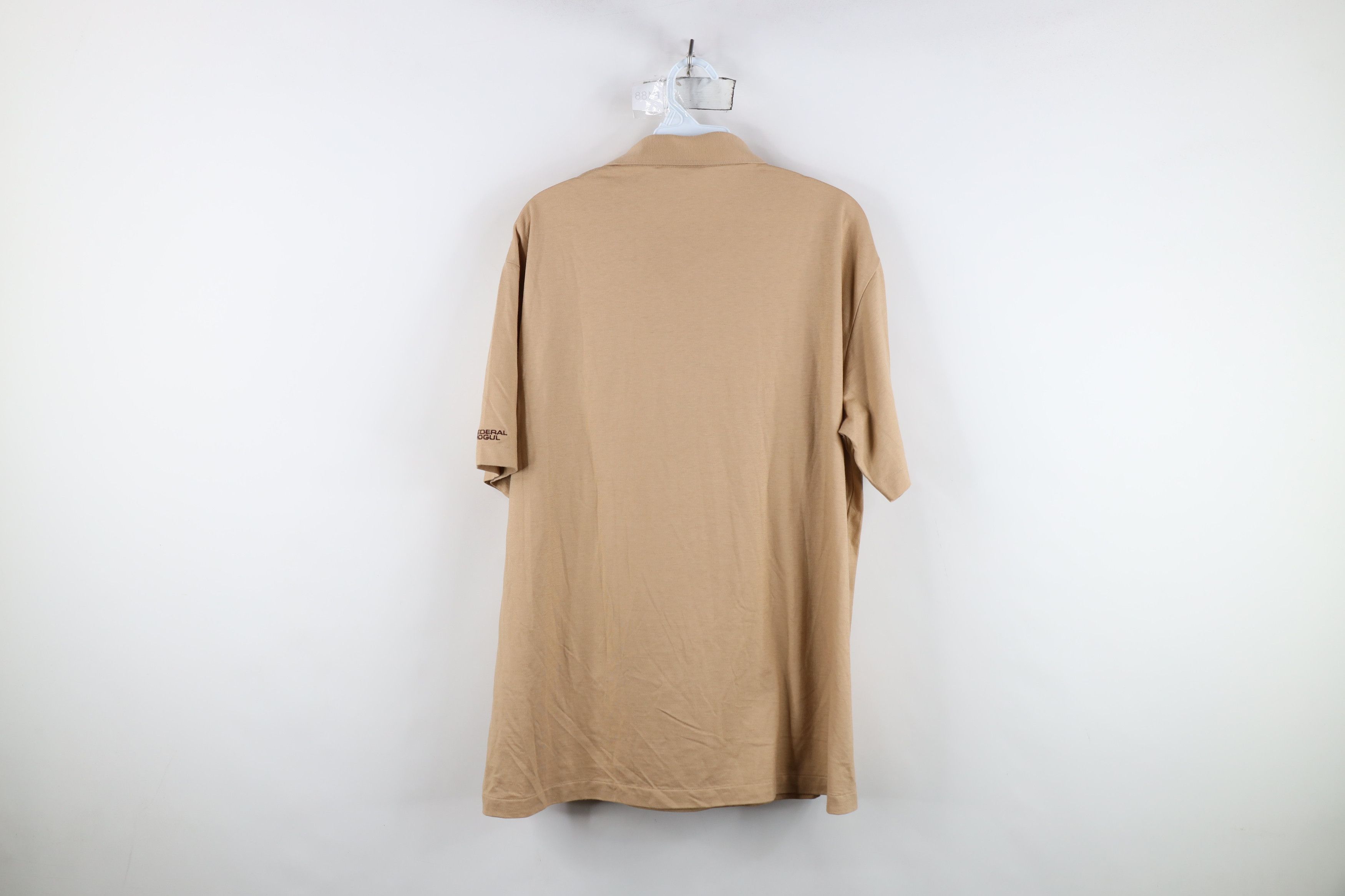 Vintage Vintage 70s 80s Streetwear Collared Polo Shirt Beige Tan Size US XL / EU 56 / 4 - 12 Thumbnail