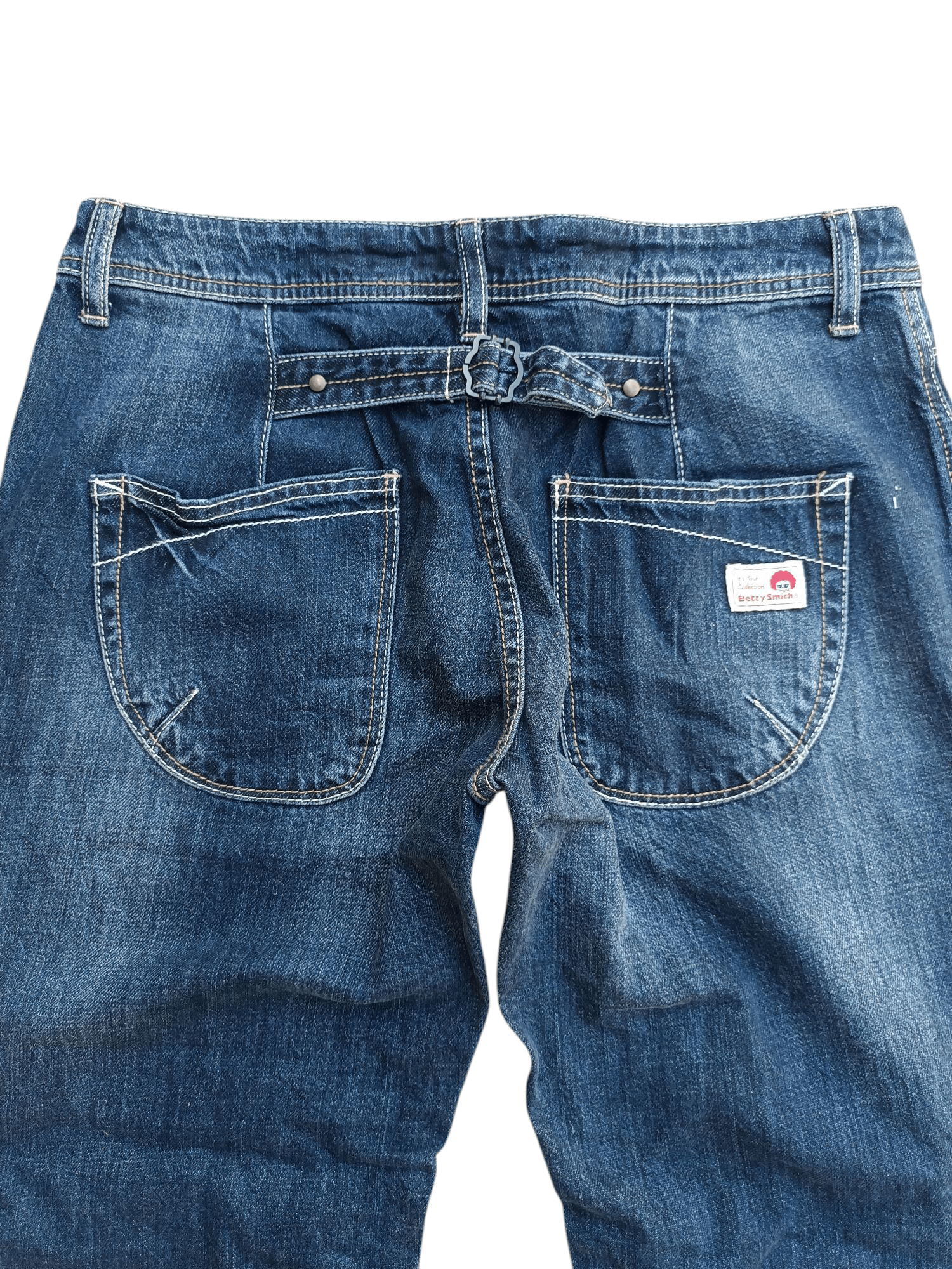 Designer Betty Smith Japan Brand With Buckle Back Denim E269 Size US 32 / EU 48 - 1 Thumbnail