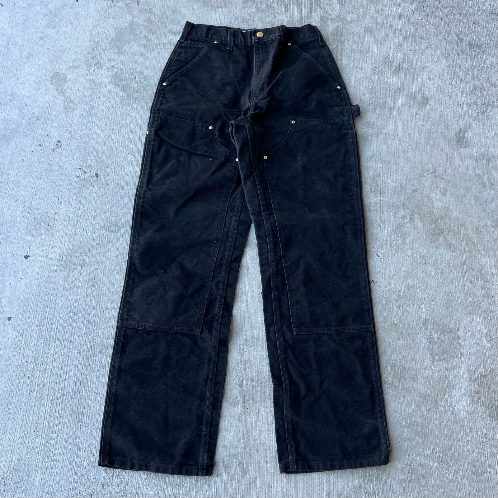 Carhartt × Vintage Carhartt black double knee work wear carpenter pants Size US 28 / EU 44 - 1 Thumbnail