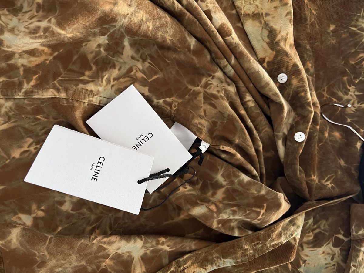 Celine × Hedi Slimane Rare TIE DYED VELOUR shirt $1300 xl NEW Size US M / EU 48-50 / 2 - 7 Thumbnail