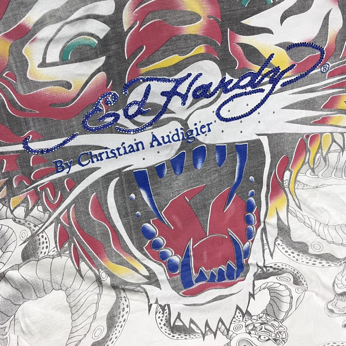 Christian Audigier Vintage Ed Hardy Tiger & Snakes Big Logo Tee Size S - M Size US M / EU 48-50 / 2 - 6 Thumbnail