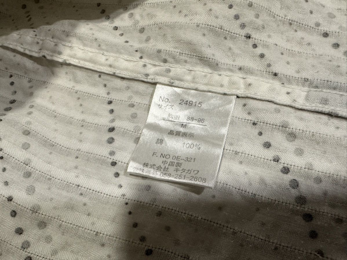 Japanese Brand × Kansai Yamamoto × Yohji Yamamoto 🔥Vintage Kansai Yamamoto Homme Dot Striped Pleated Shirt Size US M / EU 48-50 / 2 - 7 Thumbnail