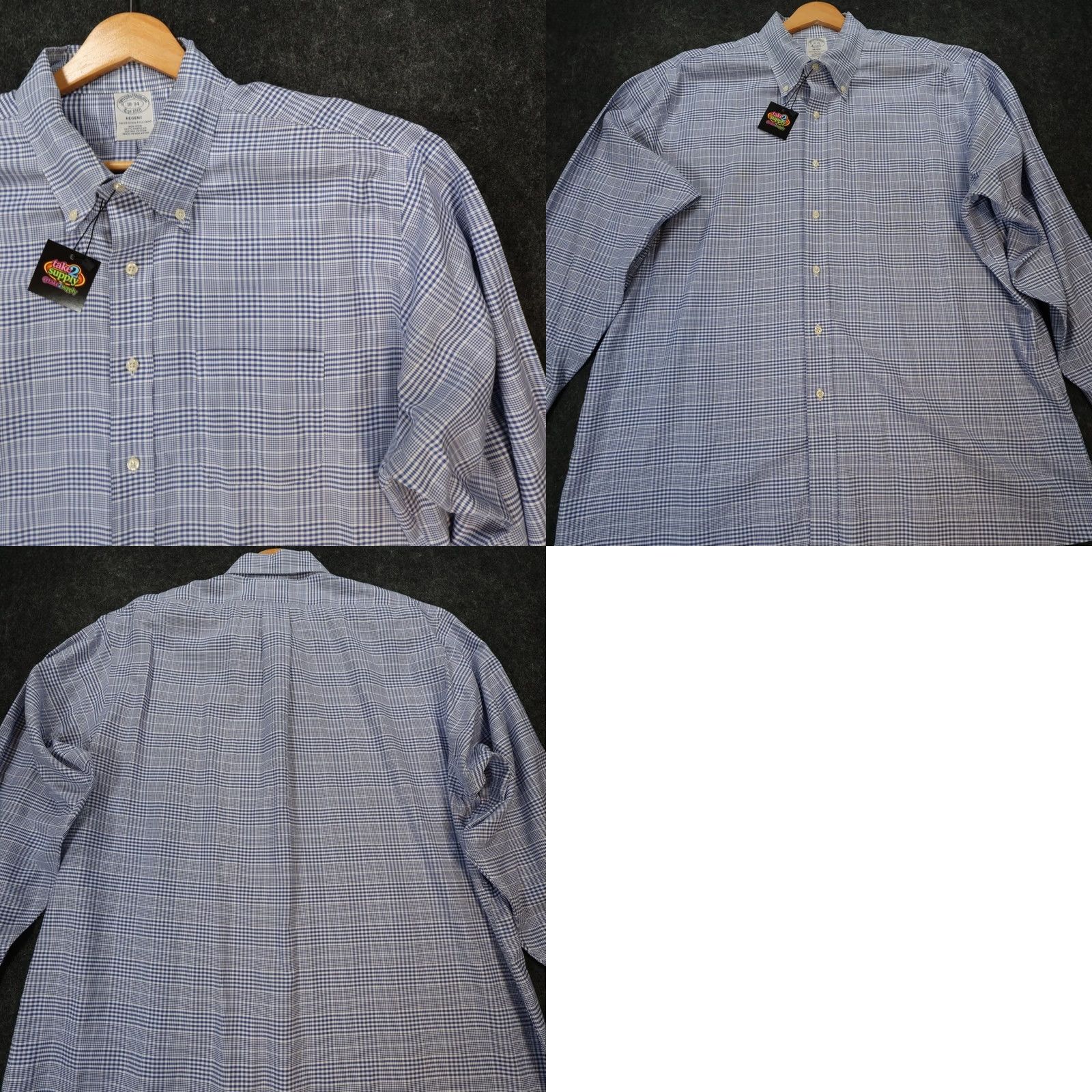 Brooks Brothers Brooks Brothers Regent Button Down Shirt Mens Blue Plaid Non-Iron Excellent Size US XXL / EU 58 / 5 - 8 Thumbnail