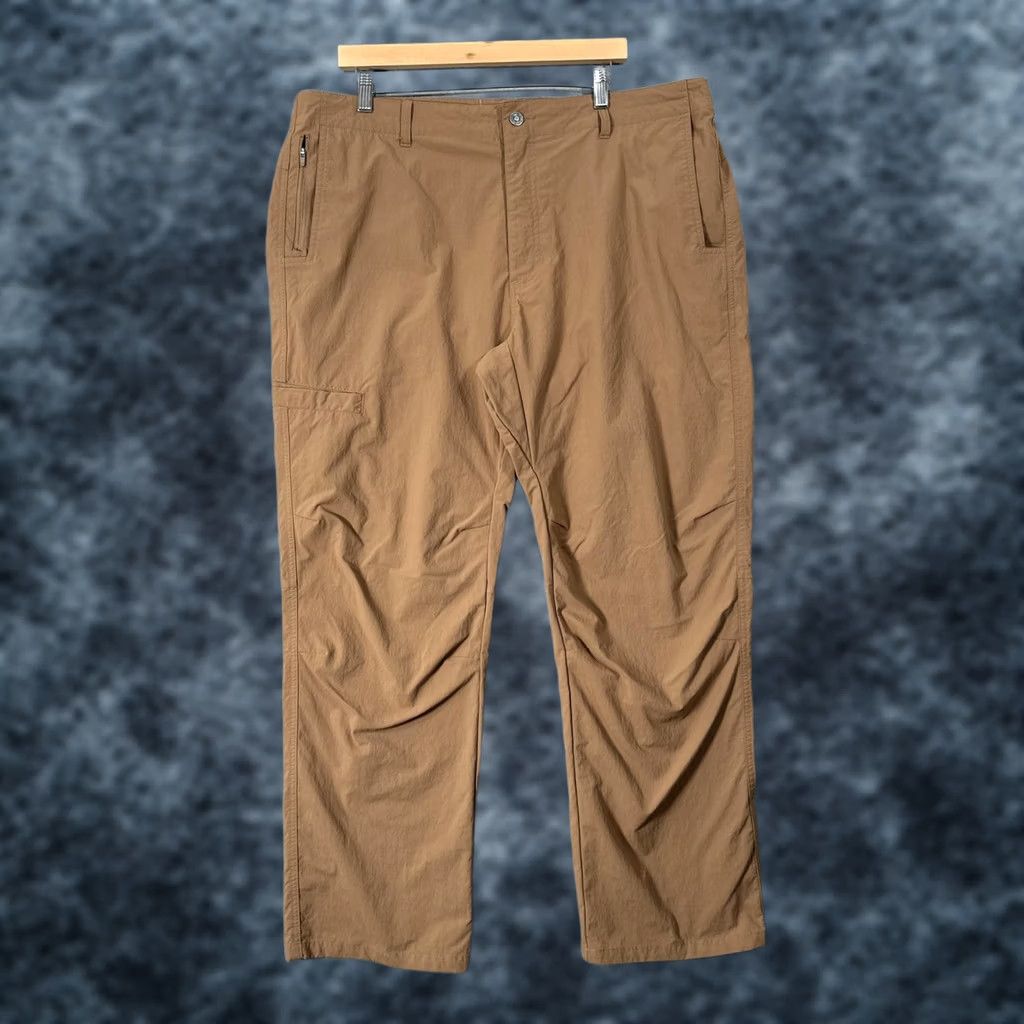 Vintage Duck Camp Drifter Pants Mens 2XL Brown 40x31 Nylon Spandex Polyester Zip Fly Pockets Modern Khakis Size US 39 - 1 Thumbnail