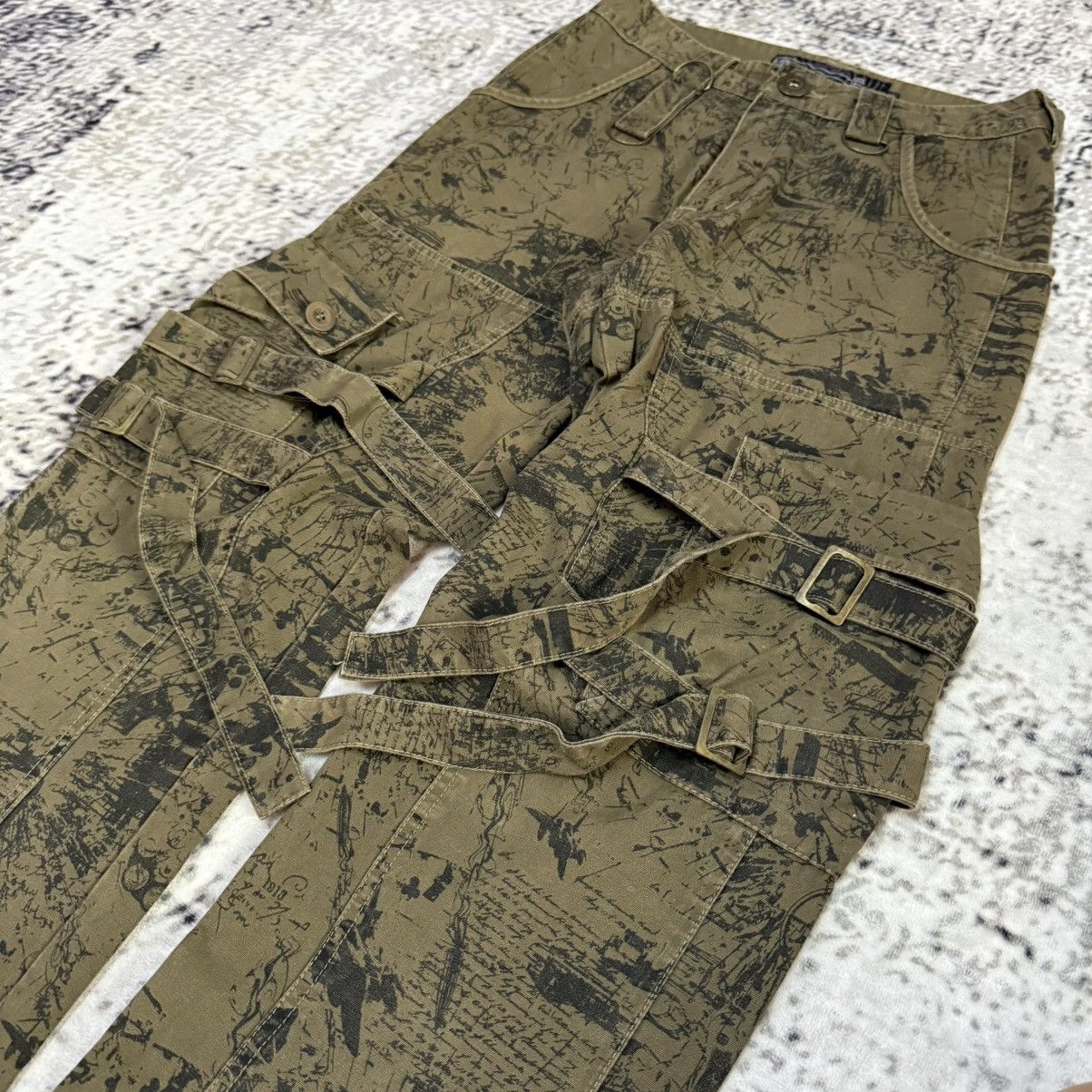 Japanese Brand Risefire Designer Technical Dept Japan Bondage Cargo Pants Size US 30 / EU 46 - 8 Thumbnail