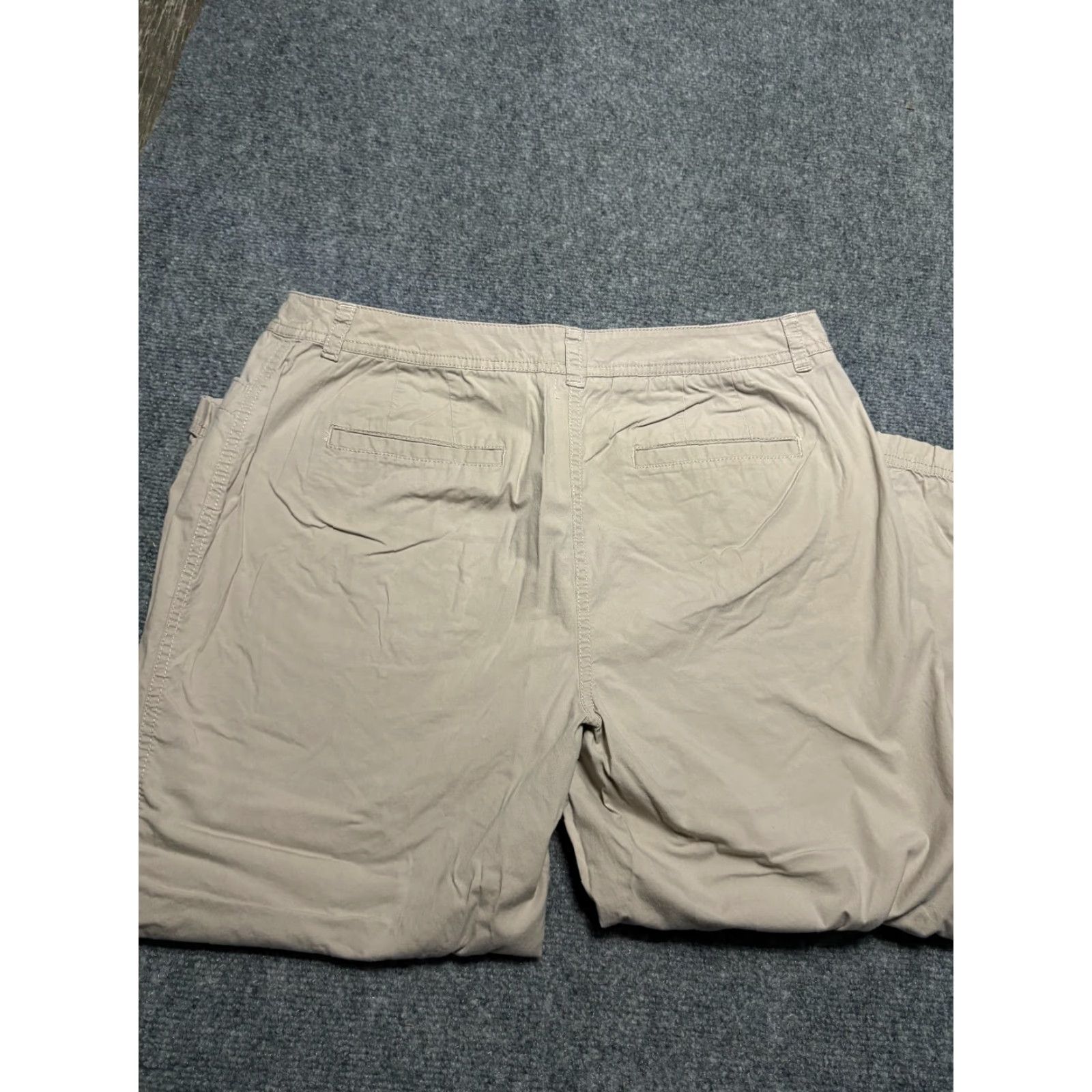 Vintage Chico's Cropped Pants Womens Size 2 Beige Cotton Spandex Capris City Minimalist Capsule Size 26" / US 2 / IT 38 - 6 Thumbnail