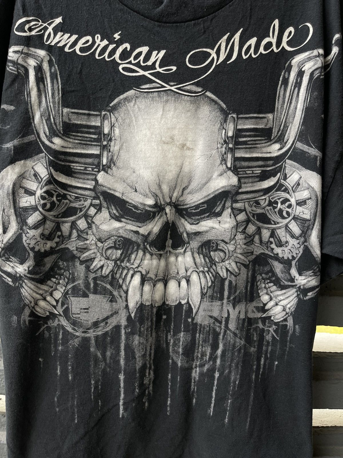Designer Vintage american made skull design t-shirt Size US L / EU 52-54 / 3 - 3 Thumbnail