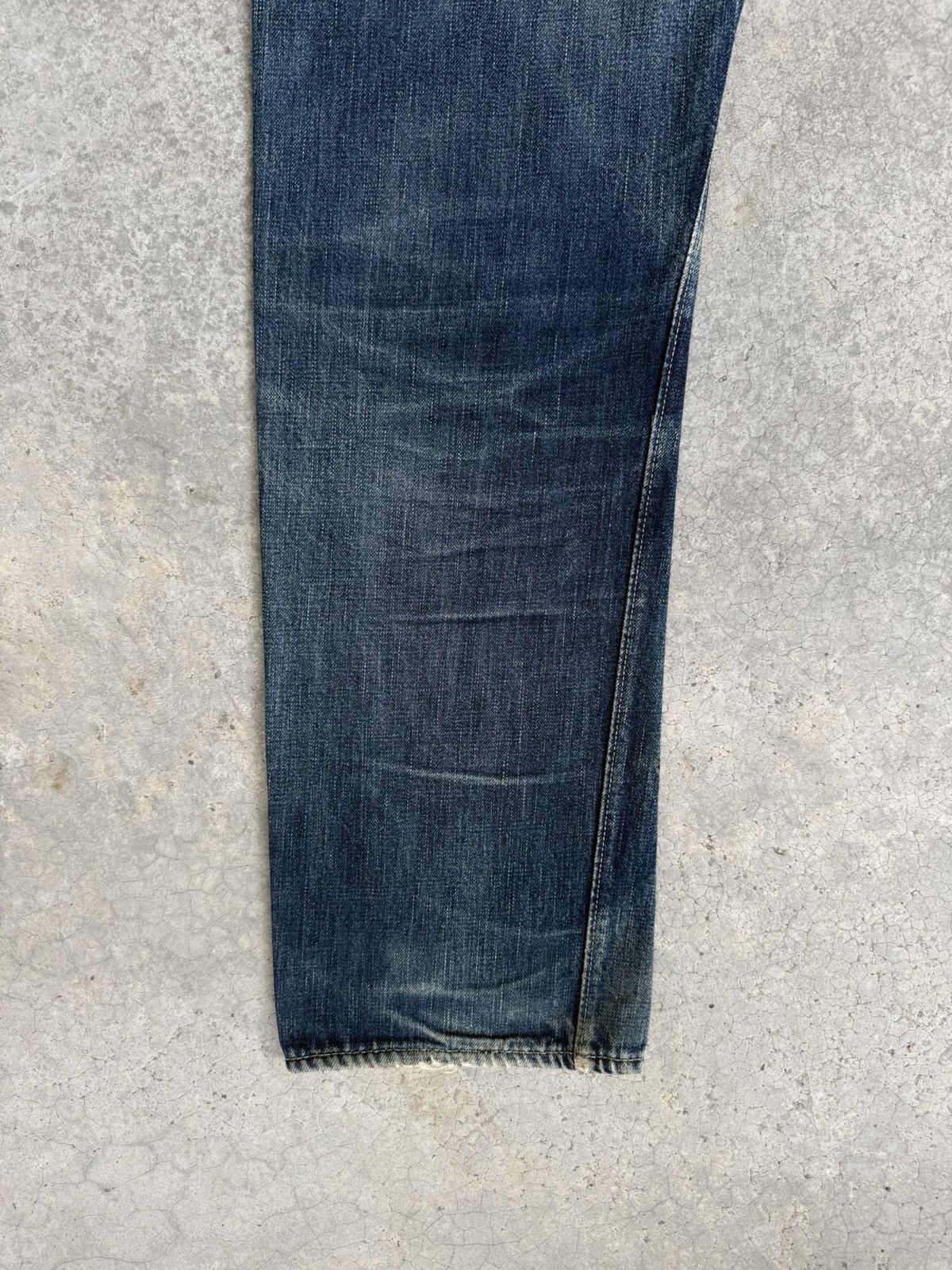 Full Count & Co. Vintage Fullcount 0105 Distressed Jeans Selvedge Denim Size US 30 / EU 46 - 11 Thumbnail