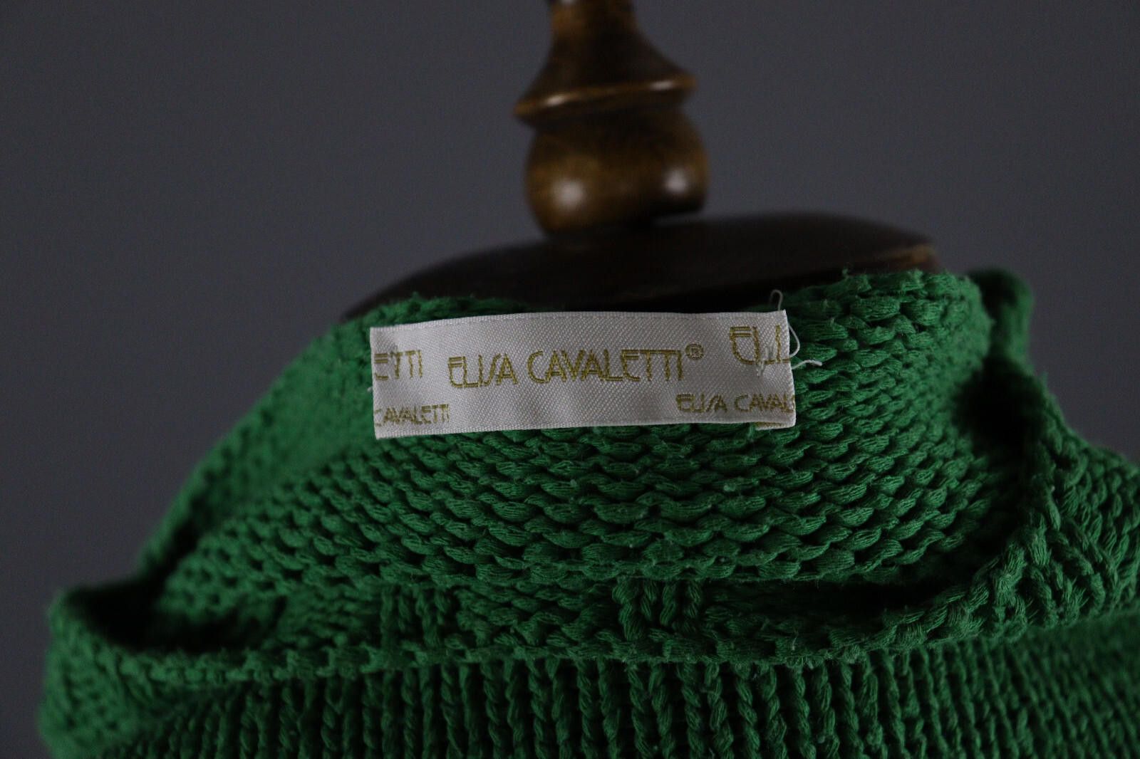Designer Elisa Cavaletti Loose Green Casual Knit Sweater Size L Size L / US 10 / IT 46 - 9 Thumbnail