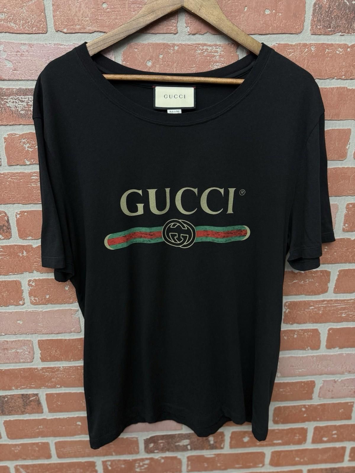 Gucci Gucci Black Basic Logo Cotton Men's T-Shirt Men’s Size (M) Size US M / EU 48-50 / 2 - 1 Thumbnail