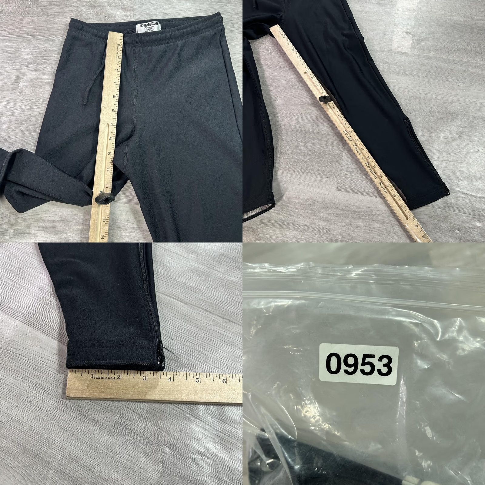 PEARL iZUMi Pearl Izumi Leggings Womens Small Black Thermal Cycling Fleece Lined Size 28" / US 6 / IT 42 - 8 Thumbnail
