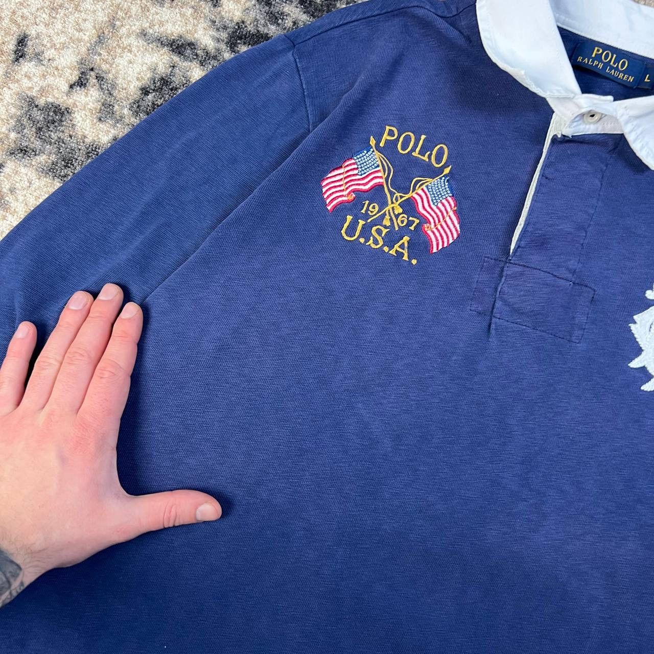 Polo Ralph Lauren Polo Ralph Lauren Big Logo Chief Keef Rugby Long Sleeve Size US L / EU 52-54 / 3 - 8 Thumbnail