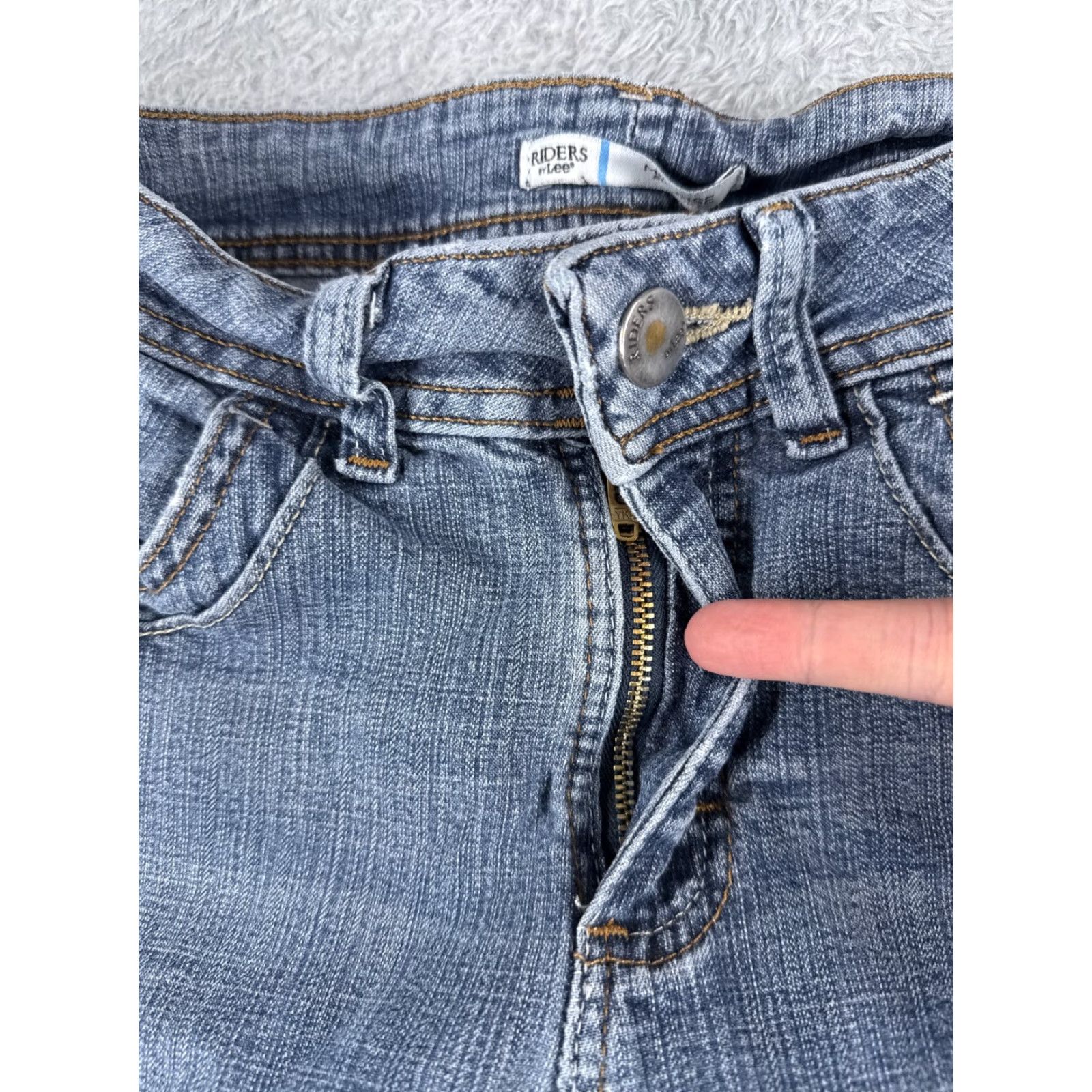 Lee Lee Women's Blue Denim Bootcut Pants 10P Regular Fit Low Rise Stretch Casual Jeans Size 32" / US 10 / IT 46 - 5 Thumbnail