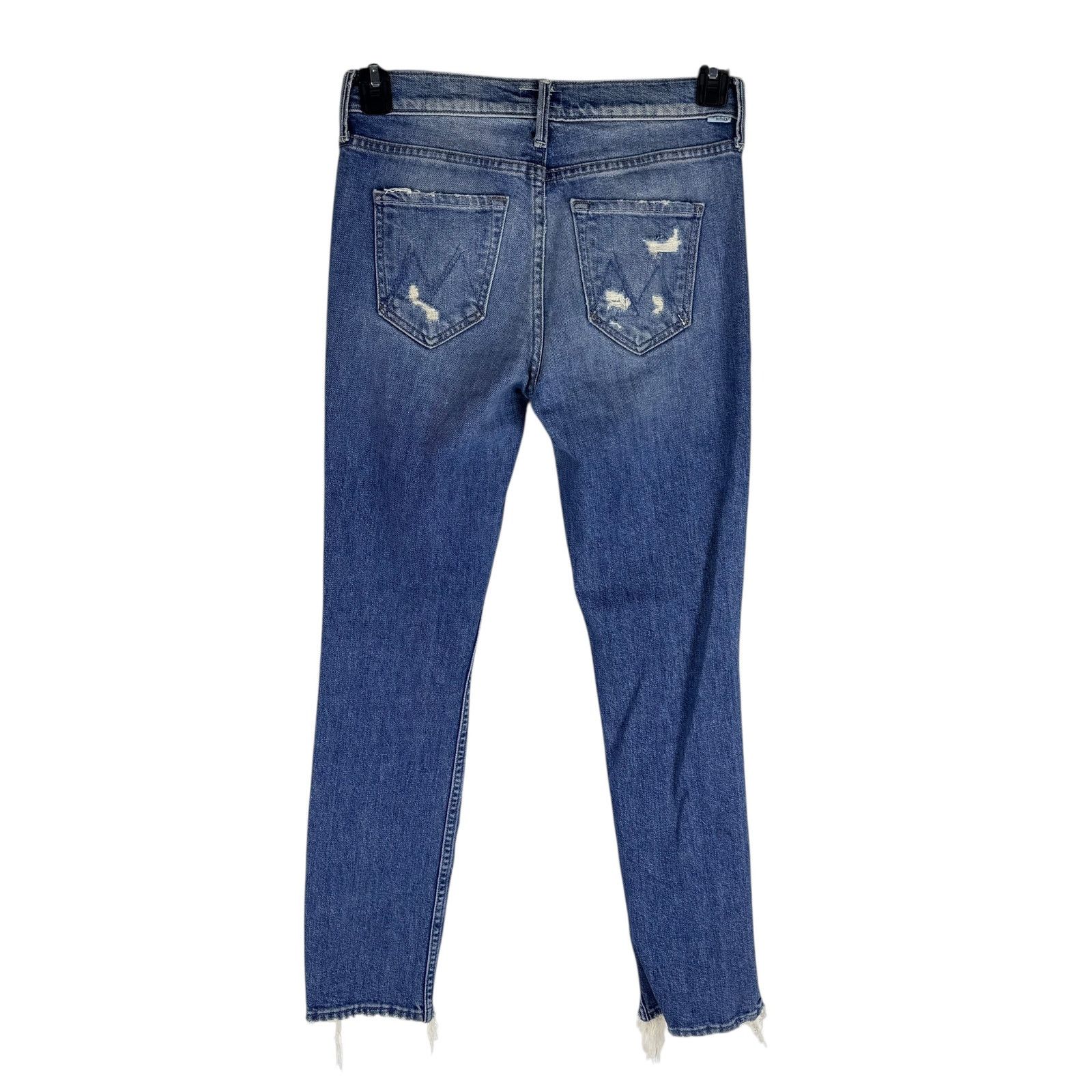 MOTHER Mother The Flirt Straight Leg Distressed Jeans Cold Feet Size 25" / US 0 / IT 36 - 5 Thumbnail