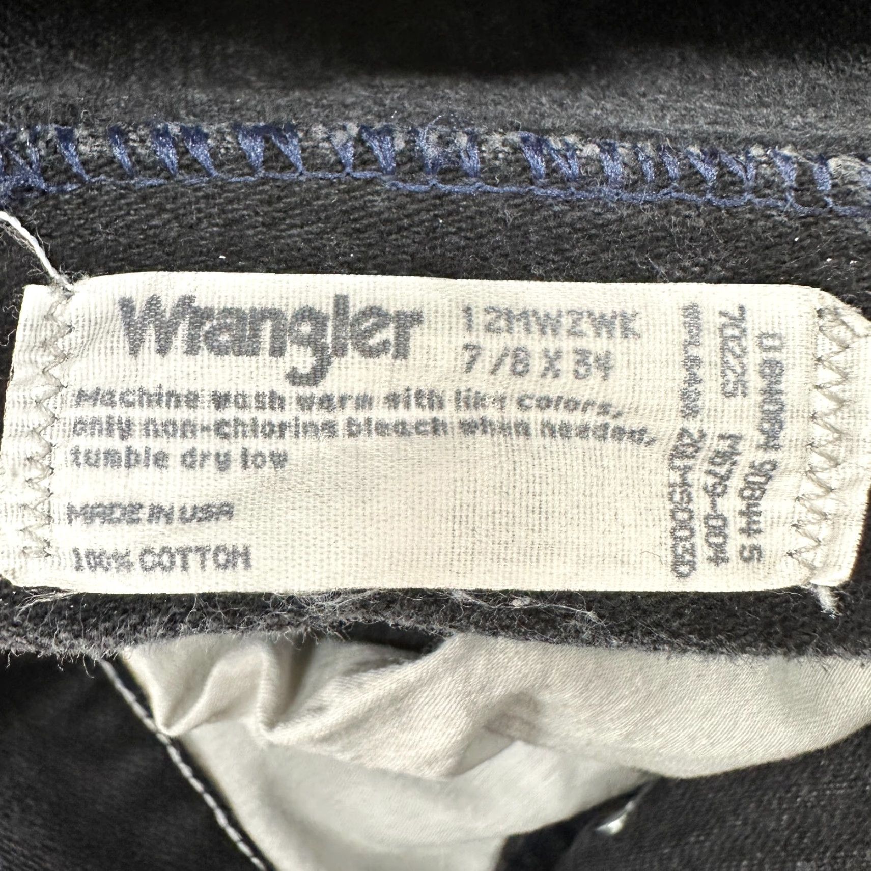 Wrangler Wrangler Jeans Womens Straight Leg Regular Fit 34x26 Black Denim 5-Pocket Dark Wash Jeans Size 30" / US 8 / IT 44 - 3 Thumbnail