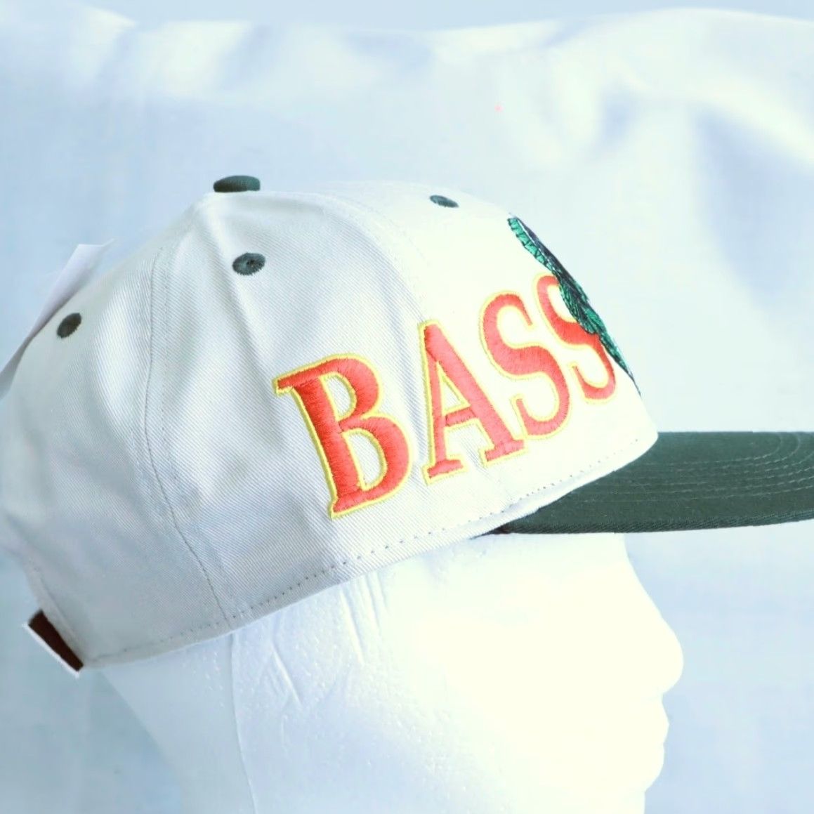 Bass Pro Shops Bass Pro Shops Wrap Around Embroidered Beige Twill Trucker Snapback Hat Men's OS Size ONE SIZE - 3 Thumbnail