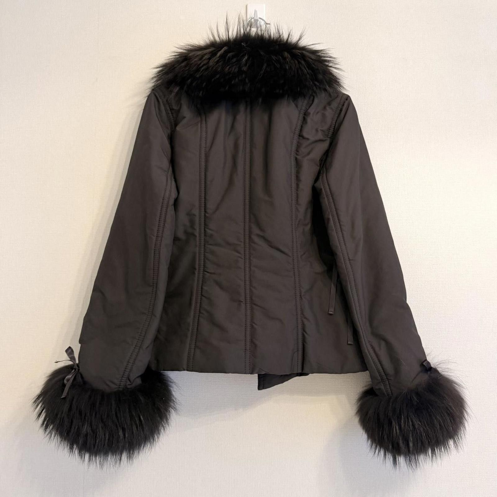 Other Black real fur short vintage 2000s Y2K jacket / coat Size XS / US 0-2 / IT 36-38 - 4 Thumbnail