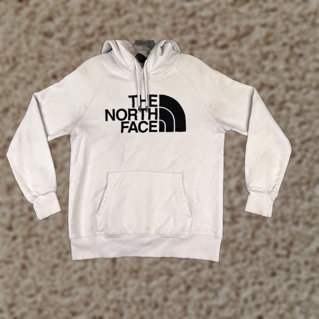 The North Face VINTAGE The North Face Hoodie Pullover Womens Medium White Logo Sweatshirt Activewear Size M / US 6-8 / IT 42-44 - 1 Thumbnail