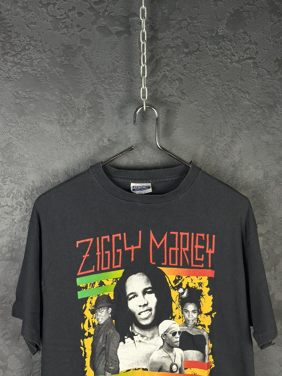 Band Tees × Bob Marley Vintage 80s Ziggy Marley One Brig ht Day World Tour t-shirt Size US XL / EU 56 / 4 - 4 Thumbnail