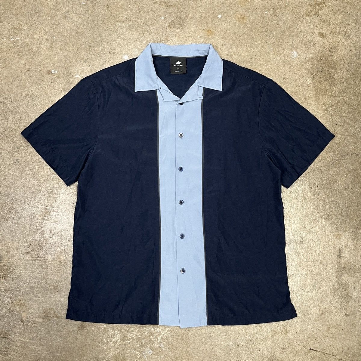 Other Short Sleeve Button Shirt Camp Collar Blue Medium Size US M / EU 48-50 / 2 - 1 Thumbnail