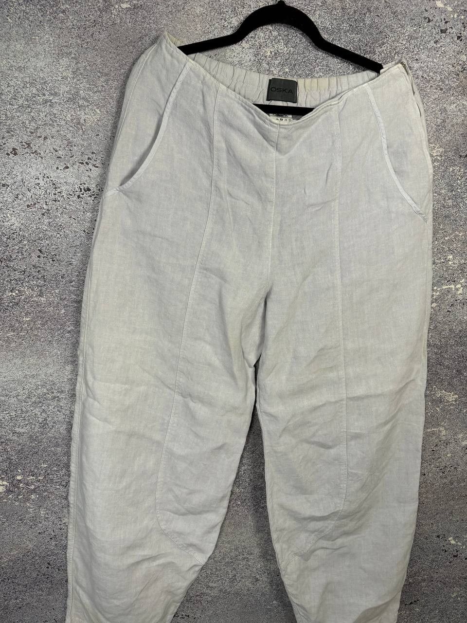 Japanese Brand × OSKA Vintage Japanese OSKA Linen Big Pants Buggy Style Size 32" / US 10 / IT 46 - 2 Thumbnail