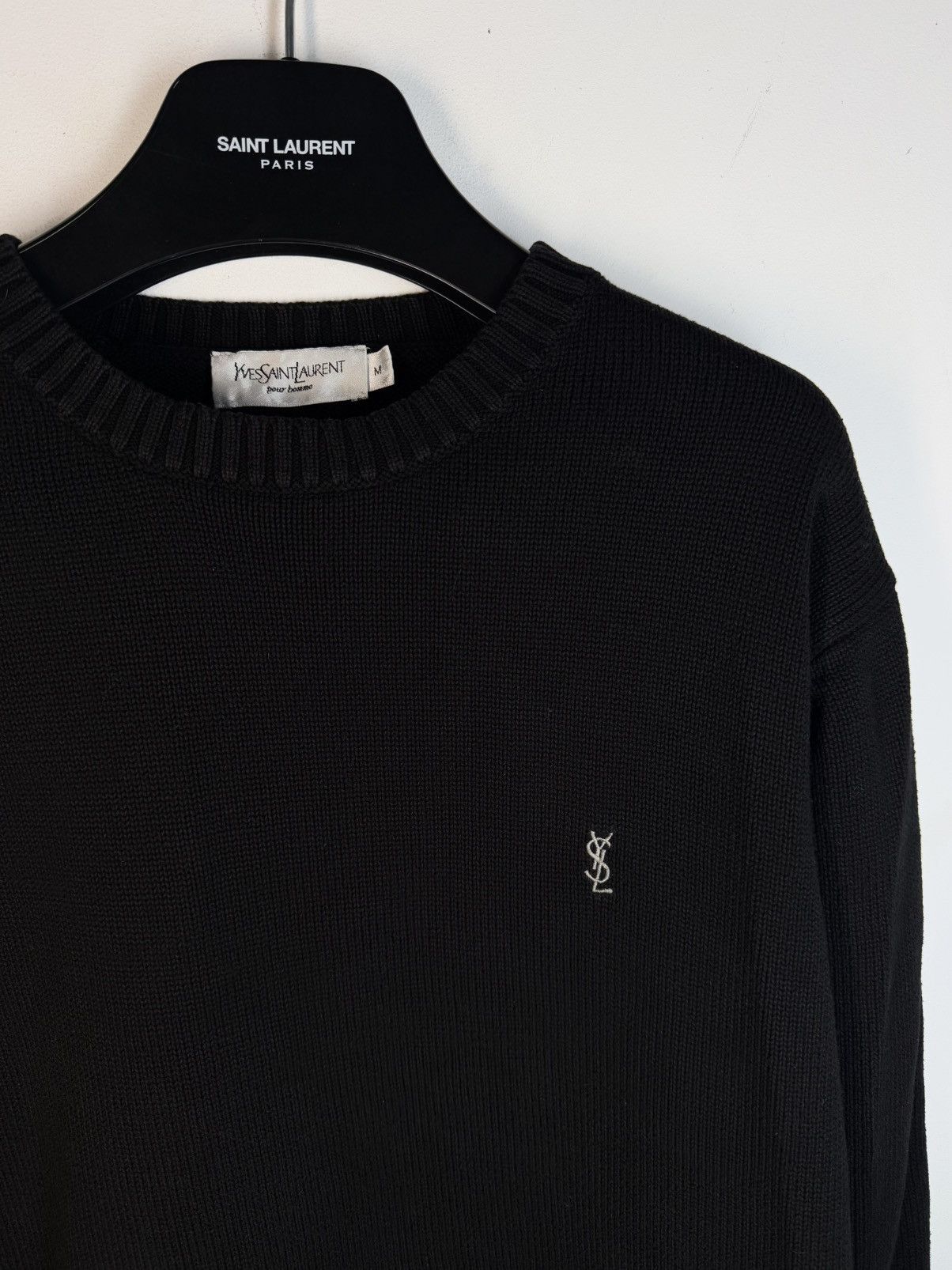 Yves Saint Laurent Black YSL Sweater Knit Size US M / EU 48-50 / 2 - 13 Thumbnail