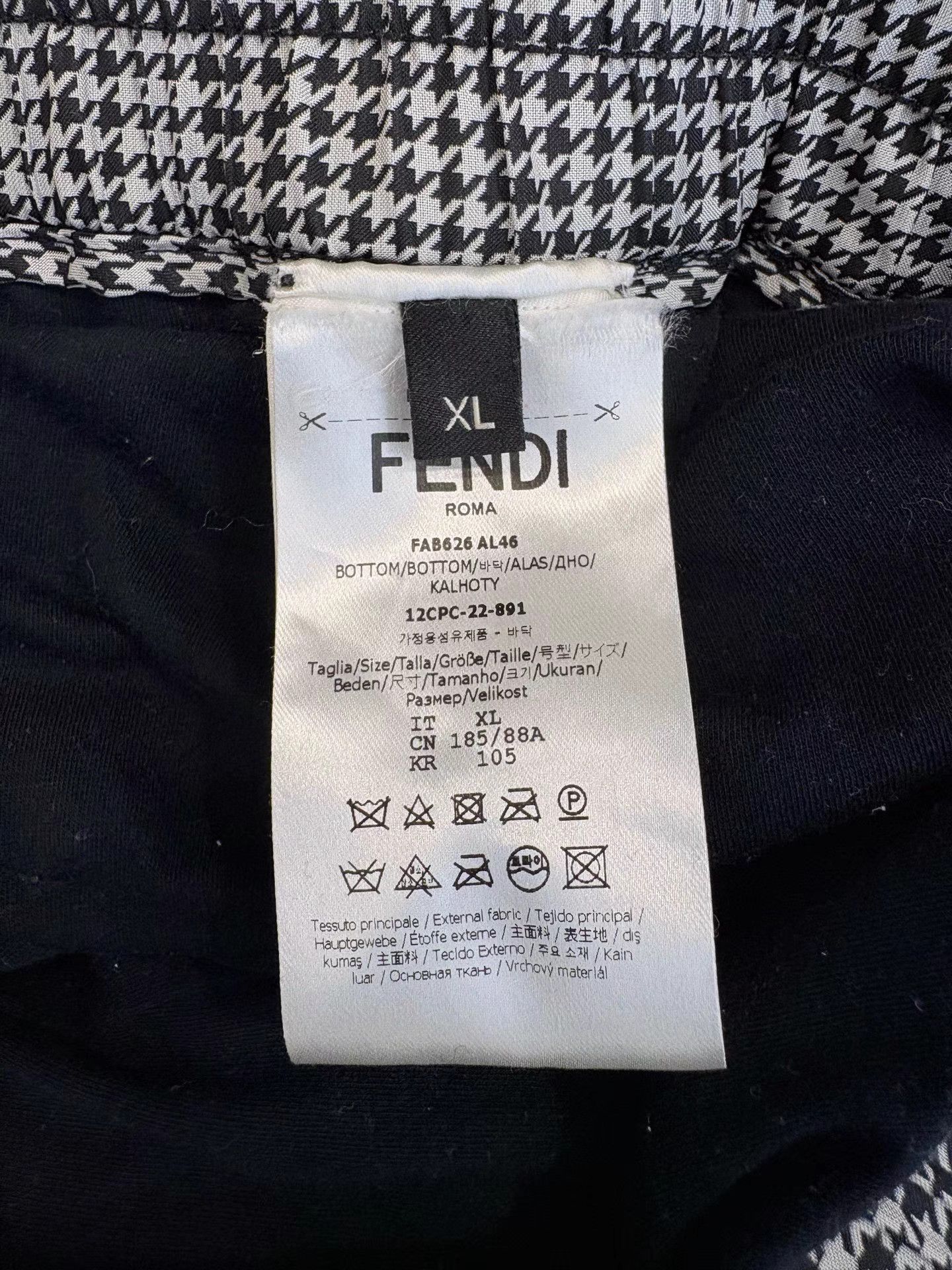 Fendi FENDI Houndstooth Trousers Size US 37 - 5 Thumbnail