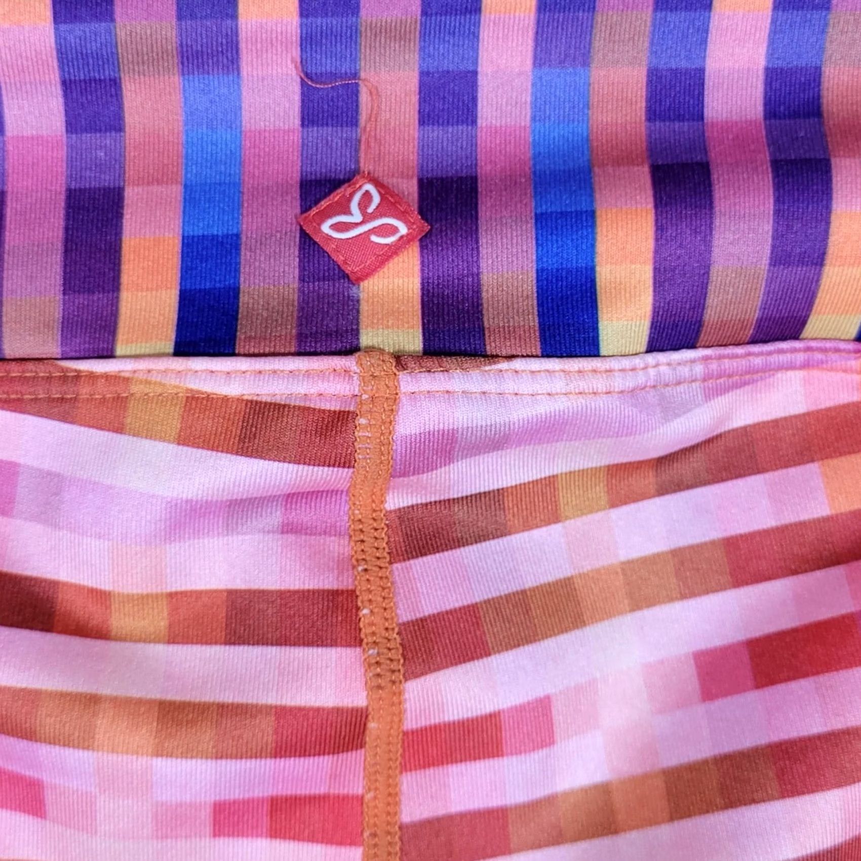 Prana PrAna Womens Capris Leggings Multicolor Striped Capri USA Made M Size Medium Activewear Women Size 32" / US 10 / IT 46 - 3 Thumbnail