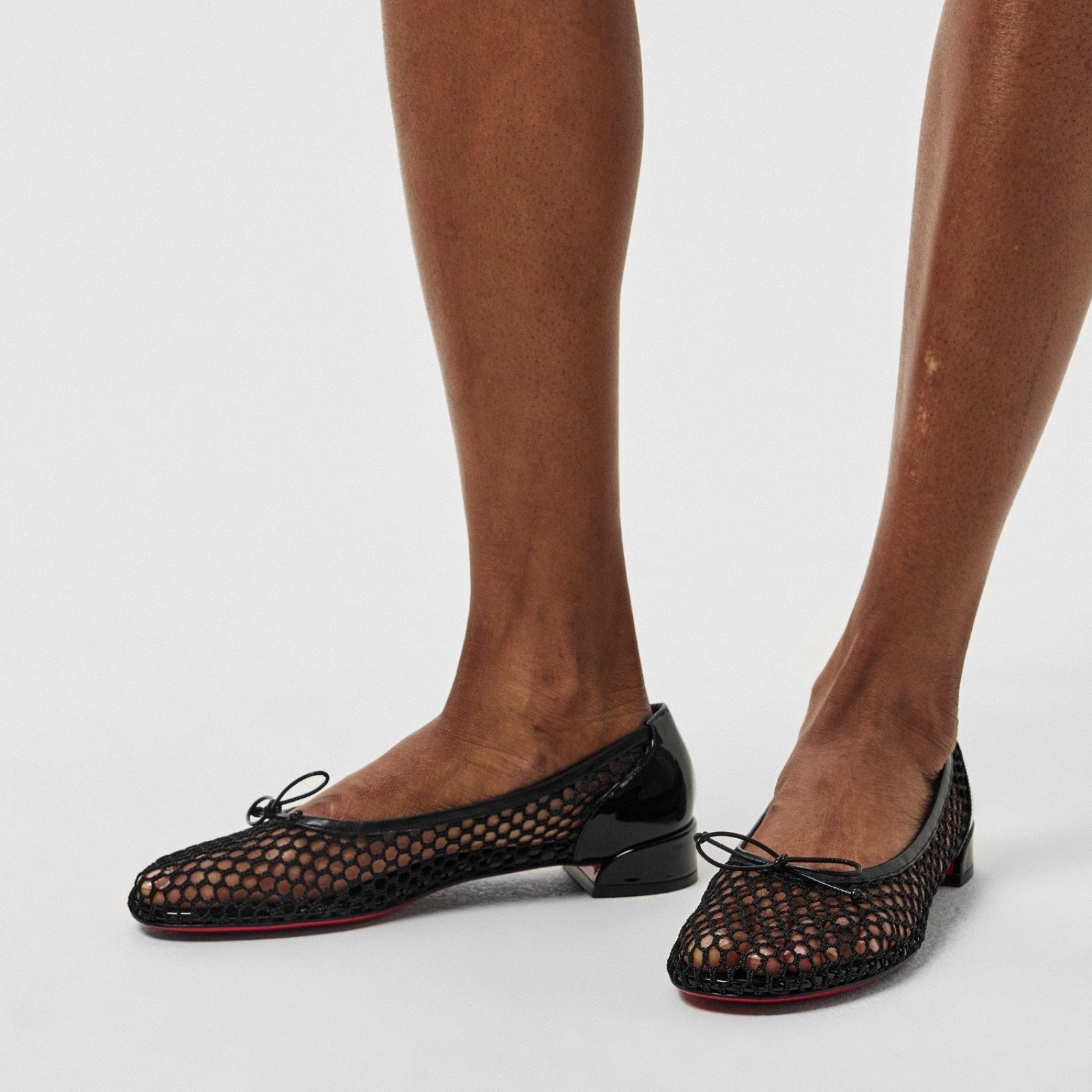 Christian Louboutin Christian Louboutin Sweetie Jane Mesh Flat Black Ballet Size US 7.5 / IT 37.5 - 5 Thumbnail