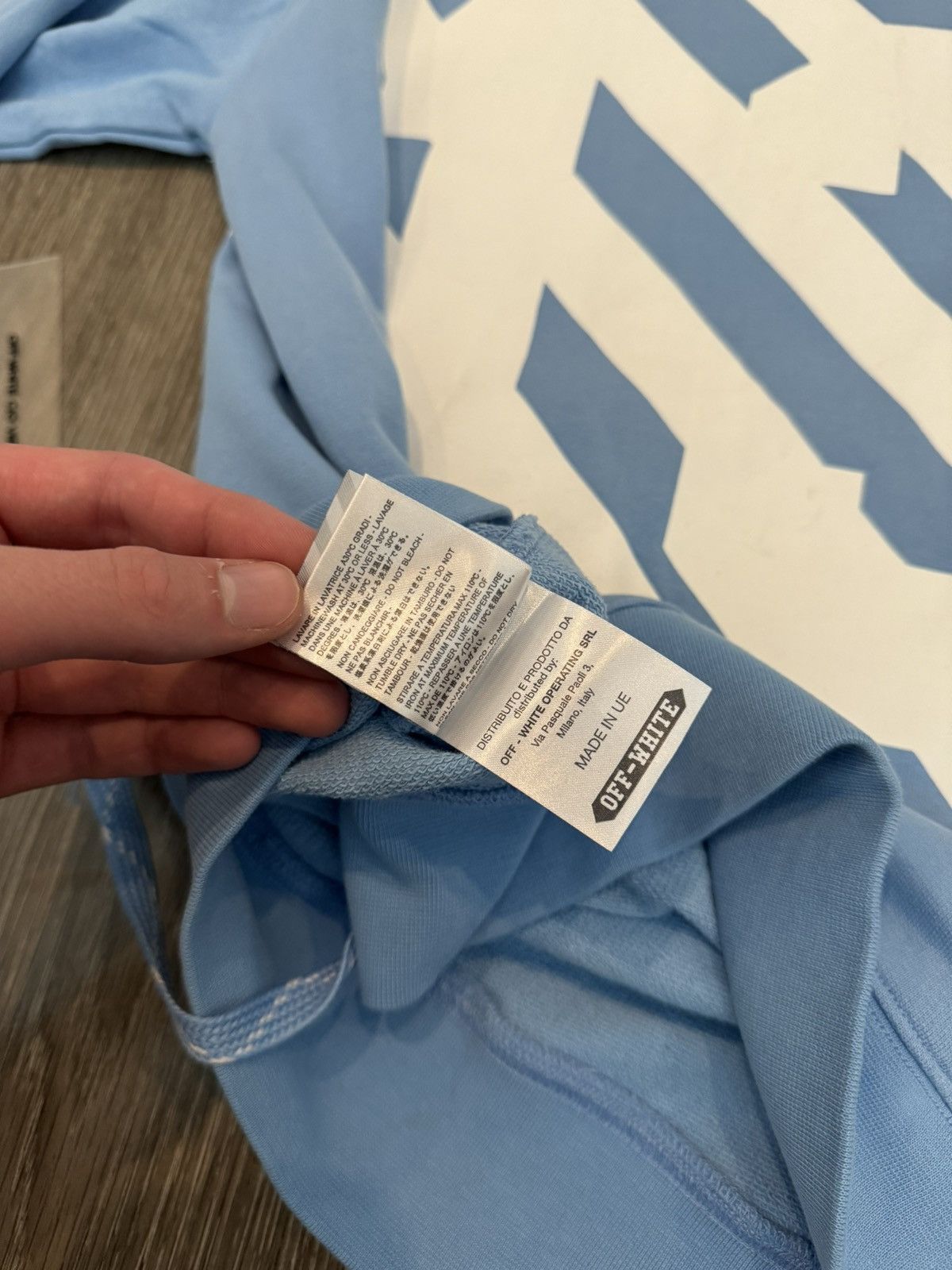 Off-White Off White GRAIL FW14 Caravaggio Hoodie Light Blue Size Large Size US L / EU 52-54 / 3 - 17 Thumbnail