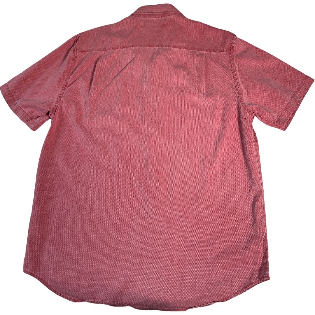 Nat Nast Nat Nast Mens Red Button Up Short Sleeve Silk Shirt Sz Large Size US L / EU 52-54 / 3 - 2 Thumbnail