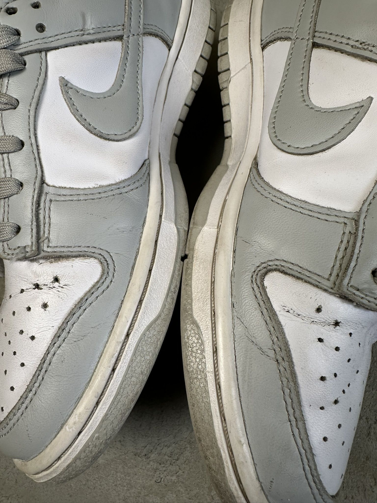 Nike Nike Dunk Gray Fog Low Leather Sneakers Hype Size US 7.5 / EU 40-41 - 6 Thumbnail