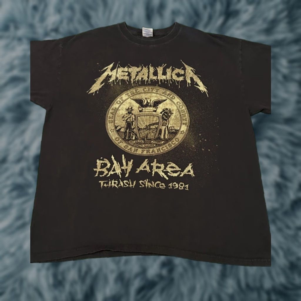 Area VINTAGE Metallica Band Tee Shirt Mens XL Black 90s Y2K Thrash Bay Area Band Tee Mens XL Size US XL / EU 56 / 4 - 1 Thumbnail