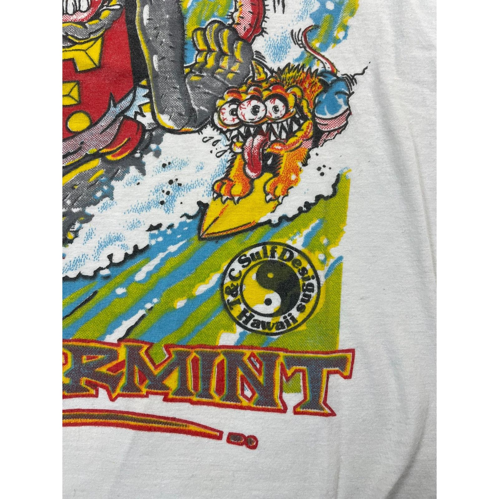 Vintage Vintage 80s Rat Fink T&C Surf Designs Wave Varmint XL Shirt Size US XL / EU 56 / 4 - 4 Thumbnail