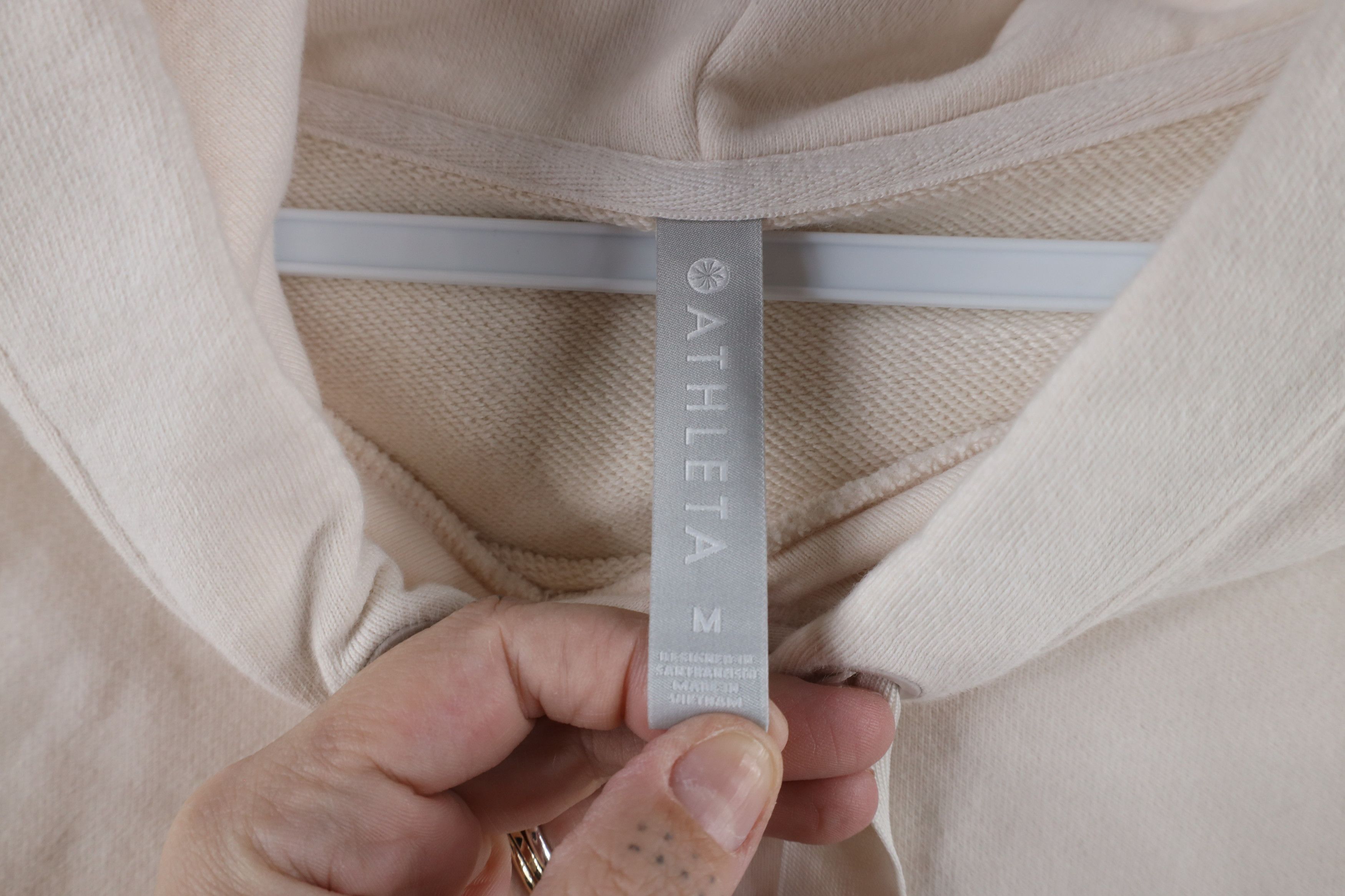 Athleta × Vintage Athleta Distressed Yogi High Low Oversized Hoodie Light Pink Size M / US 6-8 / IT 42-44 - 7 Thumbnail