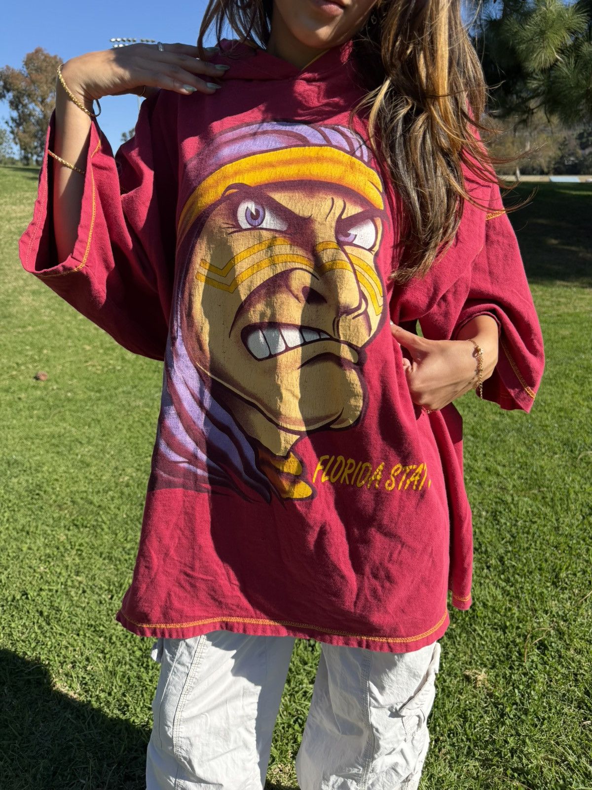NFL Vintage FSU Hooded Tee Size US XL / EU 56 / 4 - 1 Thumbnail