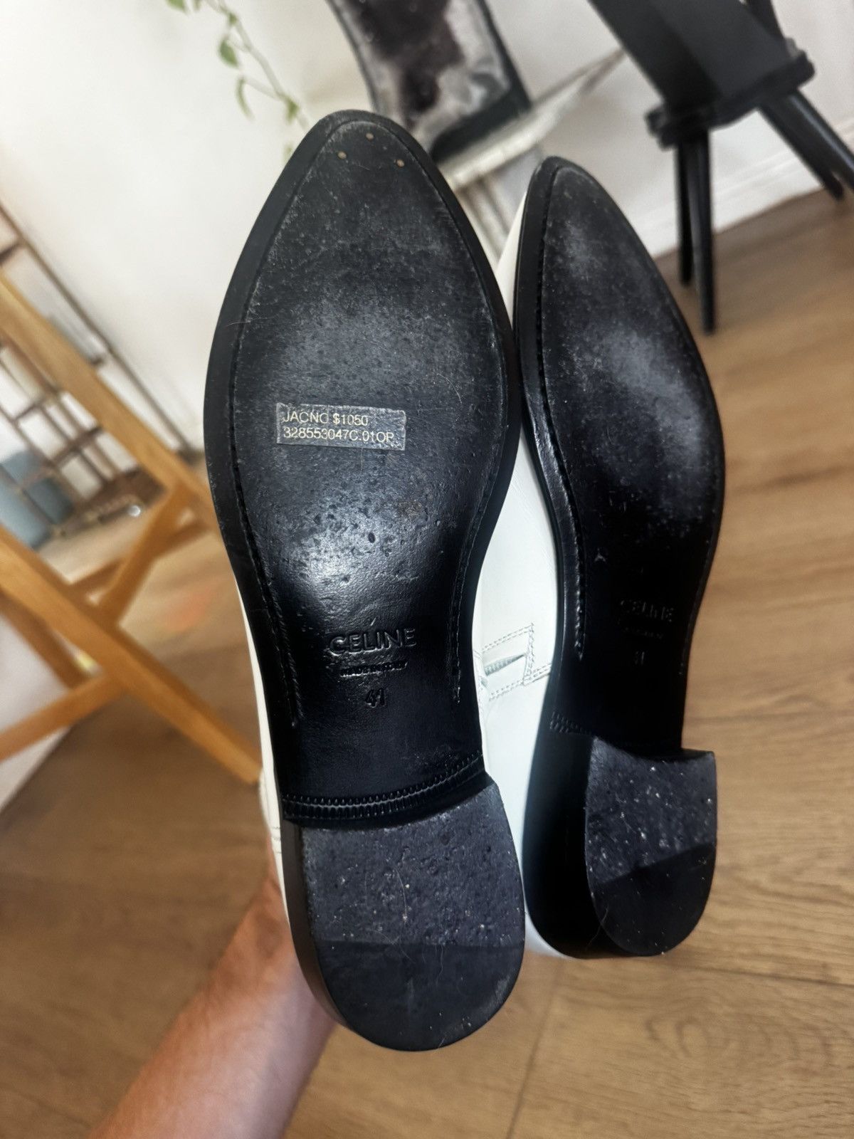 Celine White Western Jacno Size US 8 / EU 41 - 7 Thumbnail