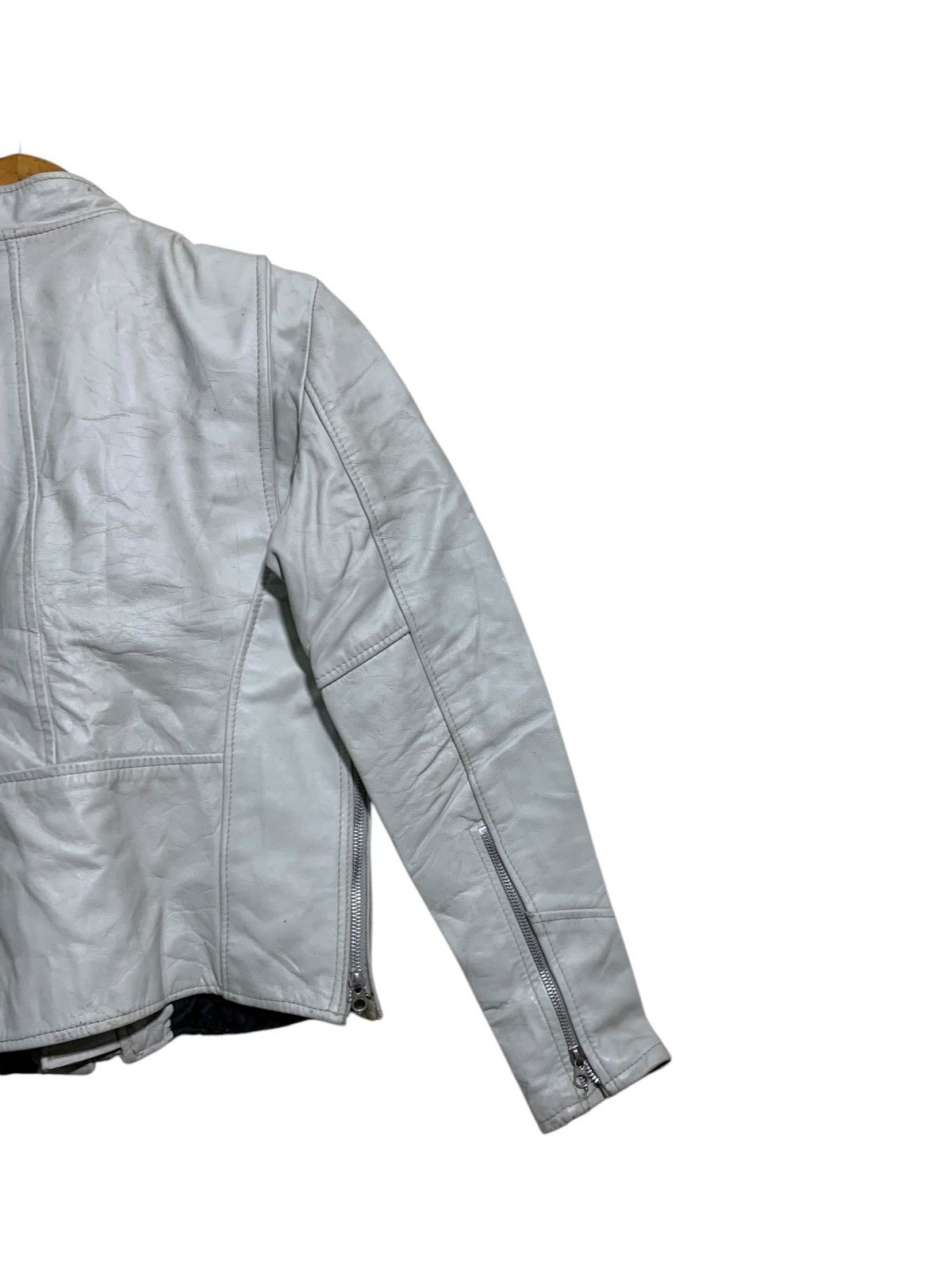 Genuine Leather 🔥GENUINE LEATHER BIKERS JACKETS WHITE Size US S / EU 44-46 / 1 - 6 Thumbnail