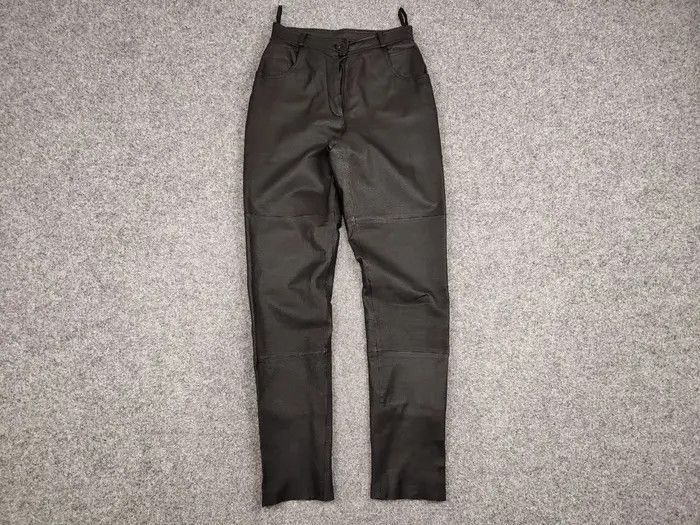 Japanese Brand Vintage Leather Black Pants Japanese Hype Travis Scott Size US 29 - 3 Thumbnail