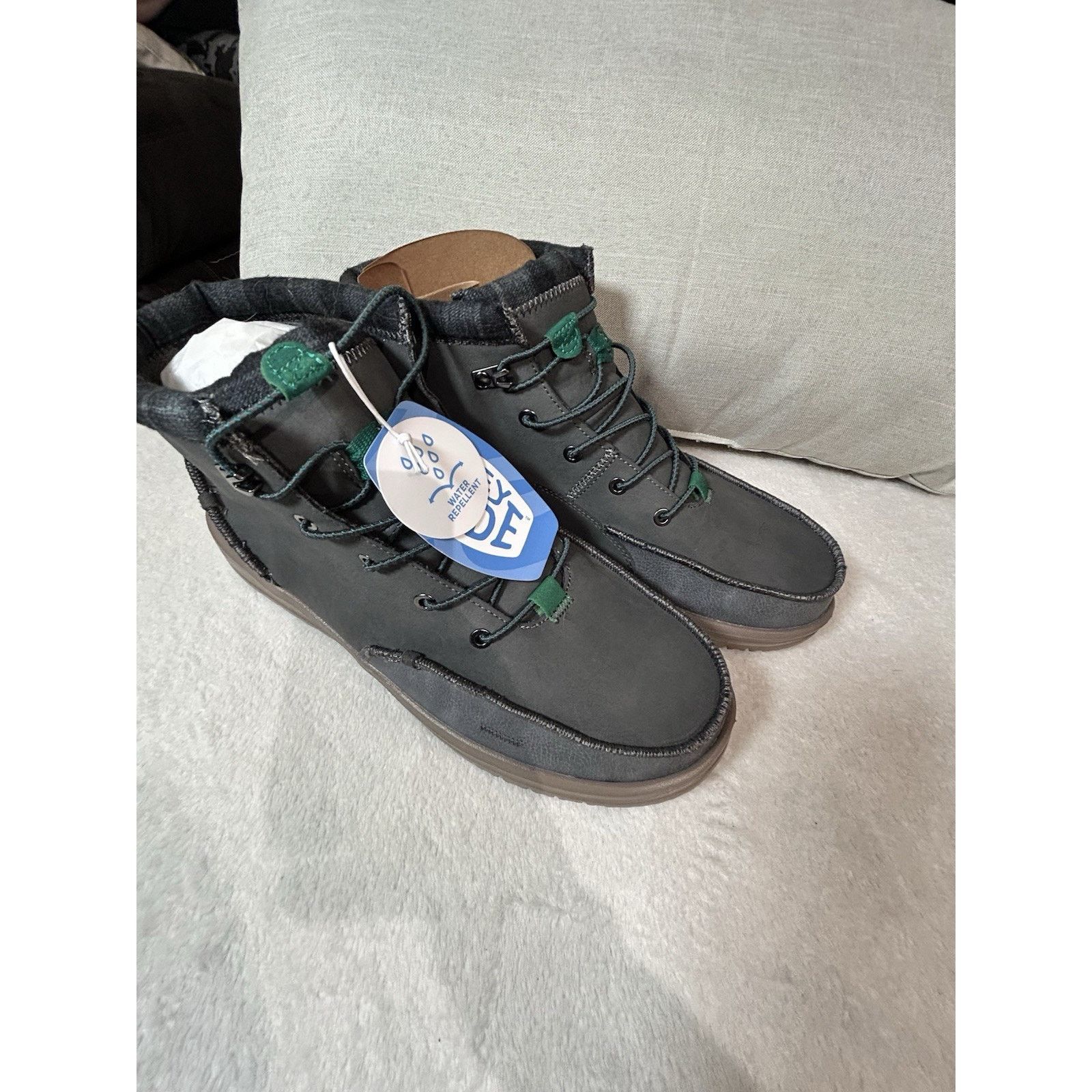 Other Hey Dude Size 14 Bradley Waxed Canvas Ankle Boots Charcoal Size US 14 / EU 47 - 2 Thumbnail