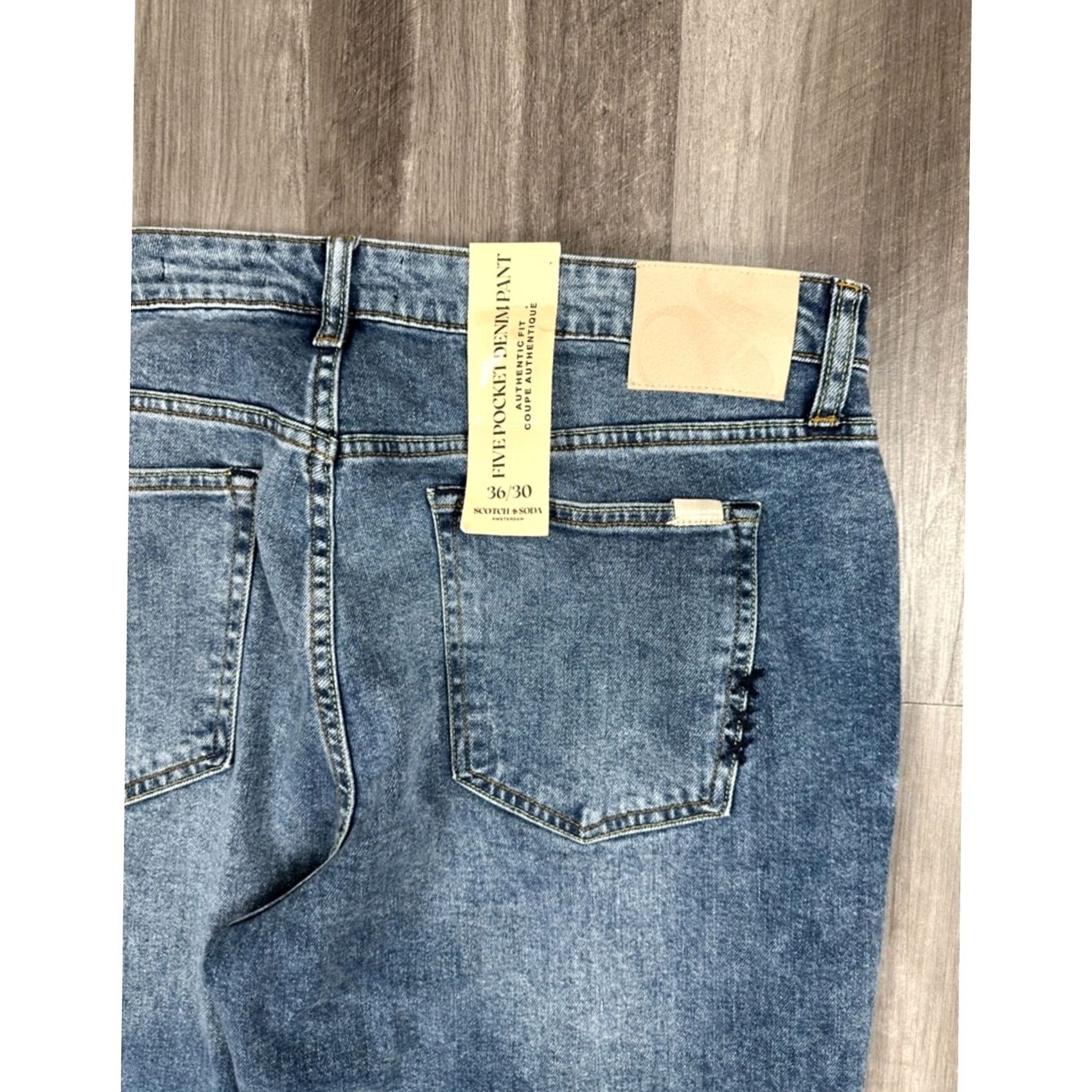 Scotch & Soda Scotch & Soda Authentic Fit Straight Leg Jeans Men 36 Regular Blue XS? No, 36x30 Size US 36 / EU 52 - 4 Thumbnail