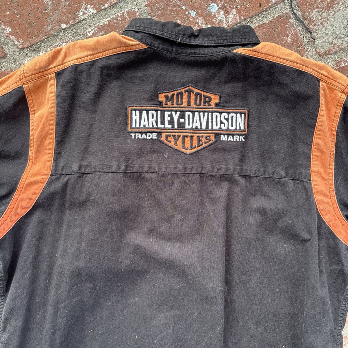 Harley Davidson Baggy Y2K Harley Davidson Button-Up Size US XXL / EU 58 / 5 - 4 Thumbnail