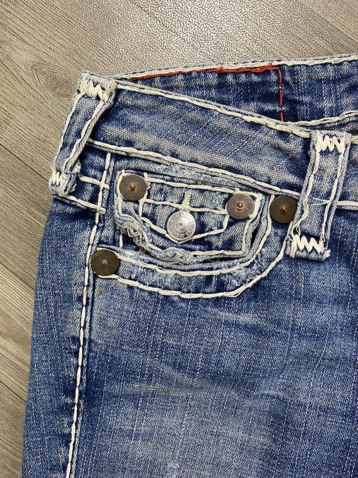 True Religion 2000s True Relligion Billy Super T Slim Straight Jeans Size US 26 / EU 42 - 7 Thumbnail