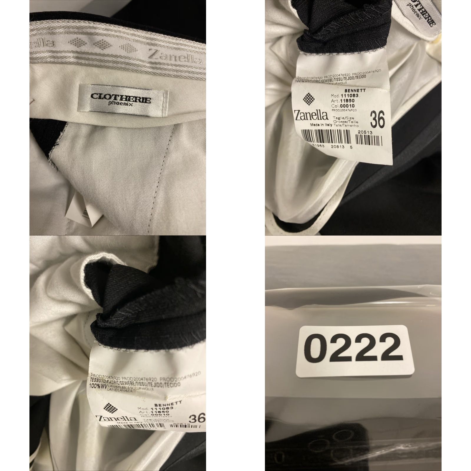 Zanella Zanella Duncan Pleated Dress Pants Mens 36x32 Wool Black Size US 36 / EU 52 - 8 Thumbnail