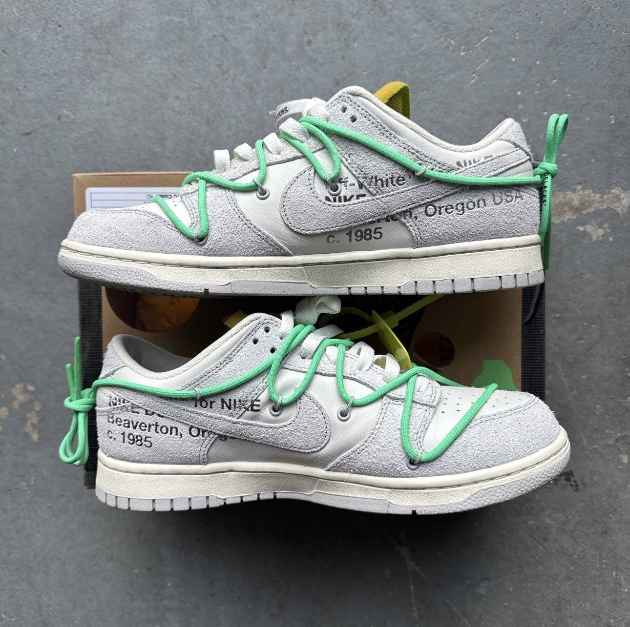 Nike × Off-White Off-White x Nike Dunk Low 'Lot 14 of 50' Size US 10.5 / EU 43-44 - 2 Thumbnail