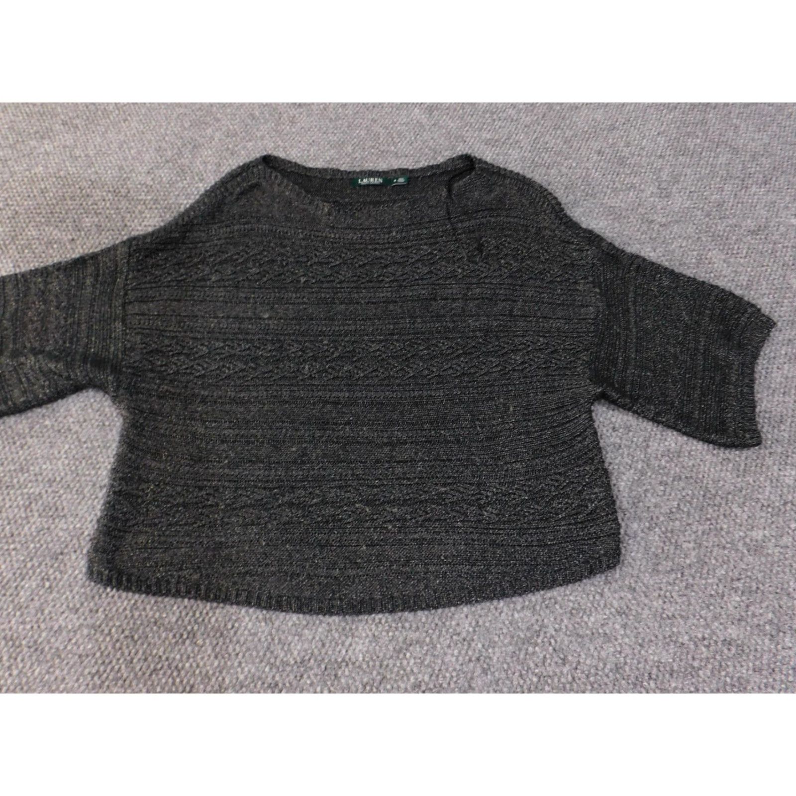 Ralph Lauren Lauren Ralph Lauren Sweater Womens Medium Black Knit Short Sleeve Pullover Top Size M / US 6-8 / IT 42-44 - 3 Thumbnail